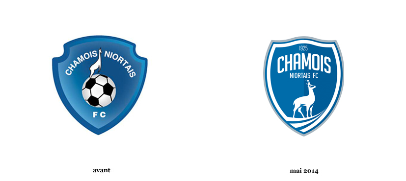 chamois niortais fc Ancien et nouveau logo